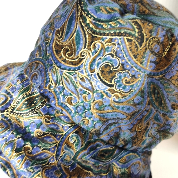 💠 vintage velour velvet paisley bucket hat 60s y2k boho hippie - Picture 3 of 9